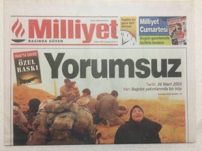 Milliyet Gazetesi 29 Mart 2003 - Irakta Savaş,Yorumsuz !!! GZ51641 - 1
