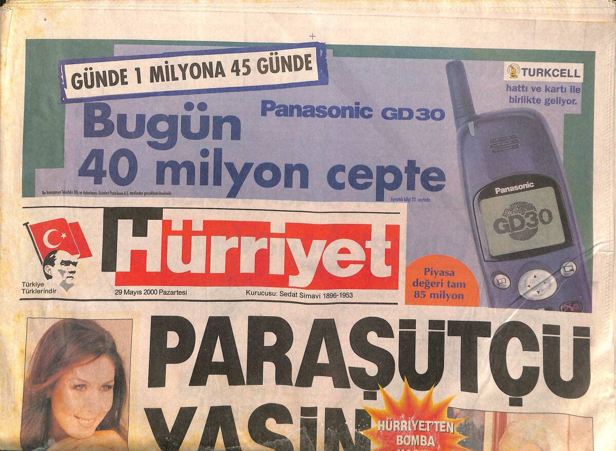 Milliyet Gazetesi 29 Mayıs 2000 - Tuğba Özay Ödül Peşinde - Hagi: Oynamak İstiyorum GZ157427 - 1