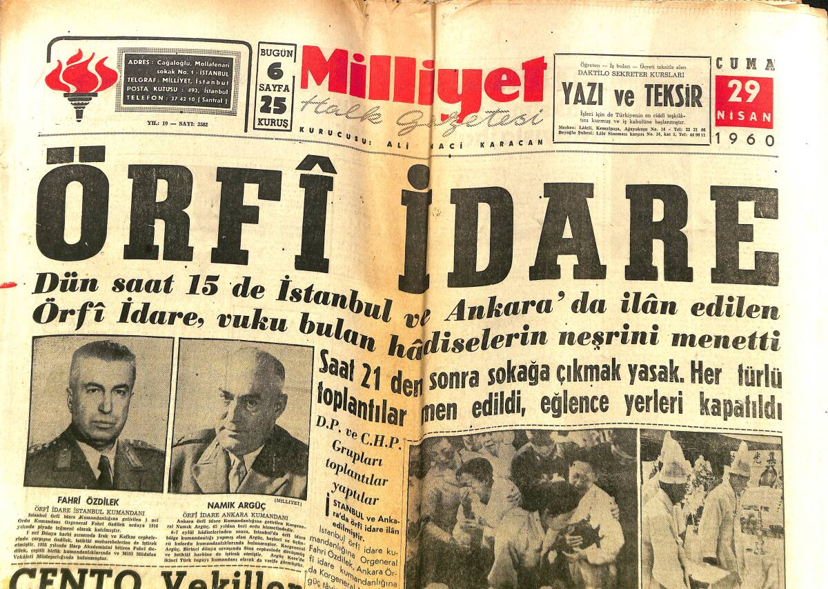 Milliyet Gazetesi 29 Nisan 1960 - Cento Vekiller Konseyi Toplandı - Ertuğrul Ünal'ı Toprağa Verdik - Real Madrid'in Barcelona'ya Büyük Zaferi GZ140230 - 1
