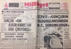 Milliyet Gazetesi 29 Ocak 1975 - SançarBin Askeri Kıbrıstan Çekiyoruz - GZ12659 - 2