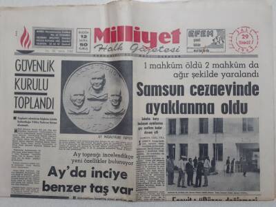 Milliyet Gazetesi - 29 Temmuz 1969 - Ay Madalyaları Yapıldı, Samsun Cezaevinde Ayaklanma Oldu GZ112300 - 1
