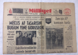Milliyet Gazetesi 3 Ağustos 1966 - Meclis Af Tasarısını Bugün Yine Görüşecek - GZ17125 - 1