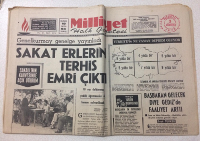 Milliyet Gazetesi 3 Ağustos 1970 - Antonioninin Gözleri Pameladaydı... - GZ15534 - 2
