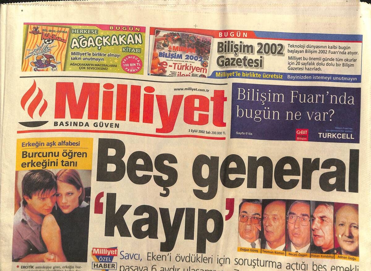 Milliyet Gazetesi 3 Eylül 2002 - Nez İle Nev Aşkı - Bu Pascal Çok Farklı GZ157469 - 1