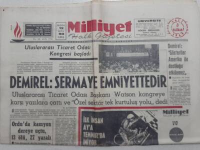 Milliyet Gazetesi - 3 Haziran 1969 - DemirelSermaye Emniyettedir GZ112182 - 1