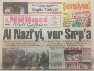 Milliyet Gazetesi 3 Haziran 1993 - Al Naziyi Vur Sırpa GZ51512 - 1