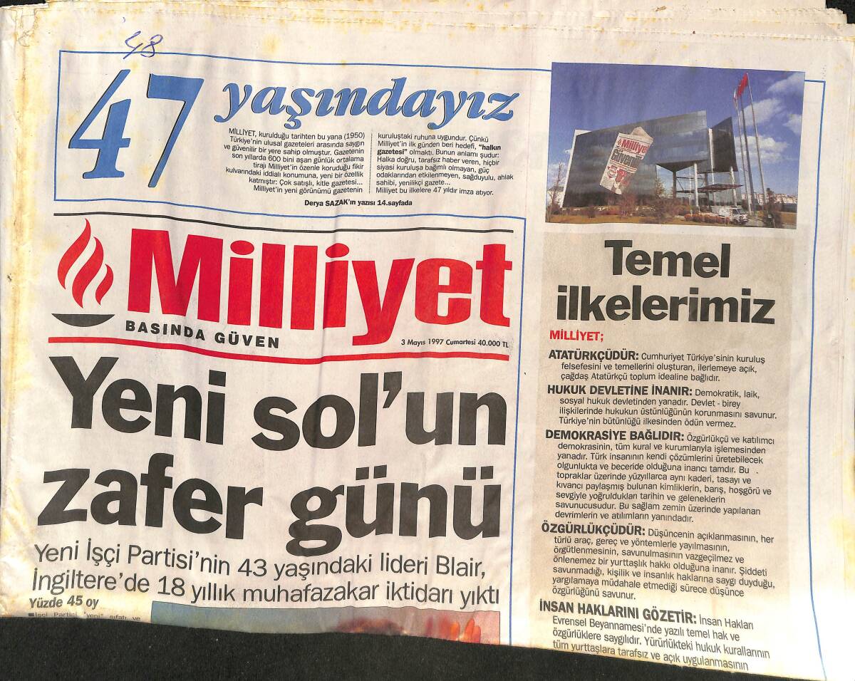 Milliyet Gazetesi 3 Mayıs 1997 - Kriz Raporunu Açıklıyoruz - Galatasaray'da Hagi Şoku GZ152446 - 1