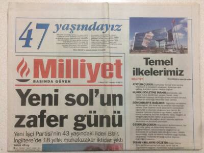 Milliyet Gazetesi 3 Mayıs 1997 - Yeni Solun Zafer Günü GZ51627 - 1