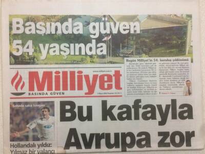 Milliyet Gazetesi 3 Mayıs 2004 - Bu Kafayla Avrupa Zor GZ51631 - 1
