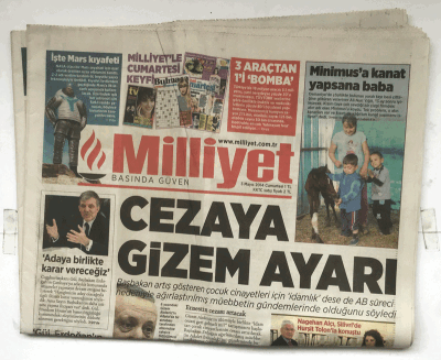 Milliyet Gazetesi 3 Mayıs 2014 - 2 Helikoptere Milis Füzesi GZ5655 - 2