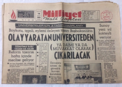 Milliyet Gazetesi 3 Ocak 1971 - Boykotu İşgali Eylemi Önleyen Tasarı Başbakanlıkta - GZ15838 - 2