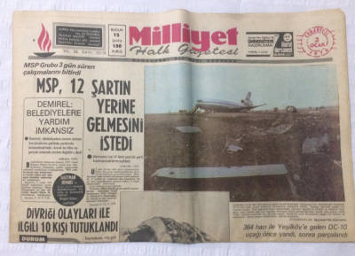 Milliyet Gazetesi 3 Ocak 1976 - Lübnanda Sağcılar Bir Camiyi Top Ateşine Tuttu - GZ15801 - 1