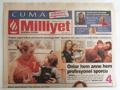 Milliyet Gazetesi 3 Ocak 2003 Onlar Hem Anne Hem Profesyonel Sporcu -GZ14552 - 1