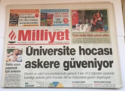Milliyet Gazetesi 3 Ocak 2005 - Üniversite Hocası Askere Güveniyor GZ1875 - 1