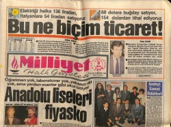 Milliyet Gazetesi 3 Şubat 1989 - Anadolu Liseleri Fiyasko GZ61596 - 2