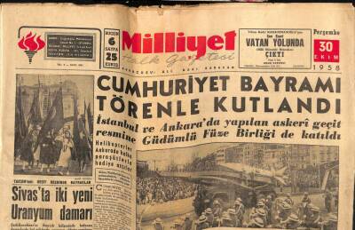Milliyet Gazetesi 30 Ekim 1958 - Sivasta İki Yeni Uranyum Damarı GZ59577 - 1