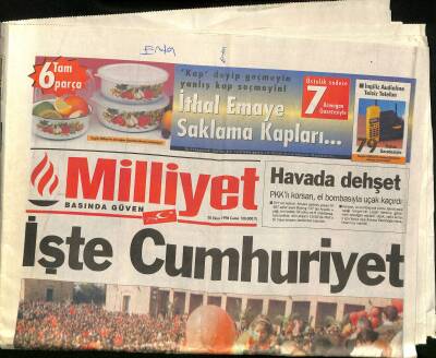 Milliyet Gazetesi 30 Ekim 1998 - Fatih Terimin Gizli Planı - İşte Cumhuriyet GZ122308 - 1