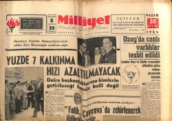 Milliyet Gazetesi 30 Eylül 1962 - Uzayda Canlı Varlıklar Tespit Edildi, Yemende İhtilal Mahkemesi Kuruldu GZ58754 - 1