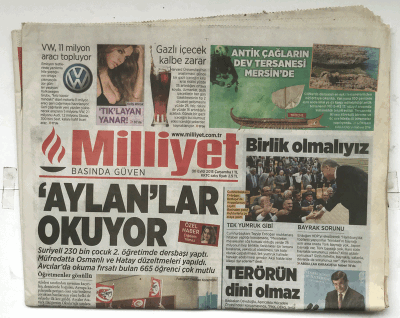 Milliyet Gazetesi 30 Eylül 2015 - Hac Faciasında 4700 Ölü İddiası GZ5719 - 2