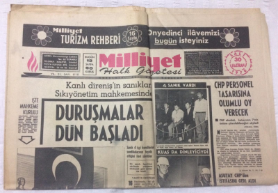 Milliyet Gazetesi 30 Haziran 1970 - CHP Personel Tasarısına Olumlu Oy Verecek - GZ15652 - 2