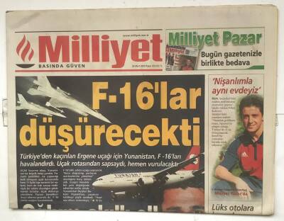 Milliyet Gazetesi 30 Mart 2003 - F - 16lar Düşürecekti GZ8024 - 1