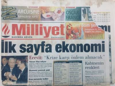 Milliyet Gazetesi 30 Mayıs 1999 - Ecevit Krize Karşı Önlem Alınacak GZ47504 - 1