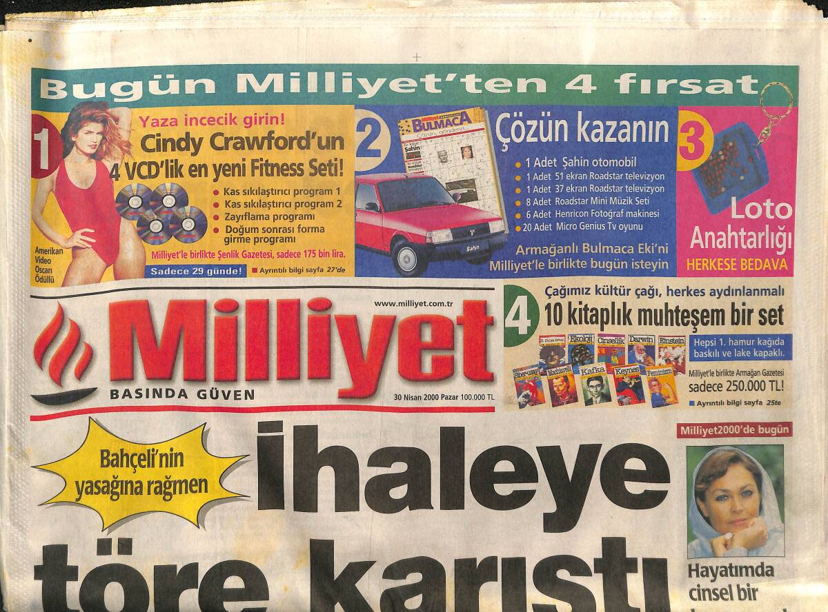Milliyet Gazetesi 30 Nisan 2000 - Galatasaray'da Usta İşi - Galatasaray'ın Emre Umudu GZ157494 - 1