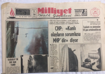 Milliyet Gazetesi 30 Ocak 1976 - CHP Kanlı Olayların Sorumlusu MHPdir Dedi - GZ21231 - 1