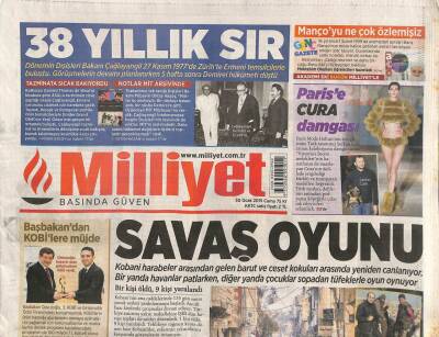 Milliyet Gazetesi 30 Ocak 2015 - Arda Turan Aklını Kaybetti - Metal İş 10 İlde Greve Gitti GZ106126 - 1