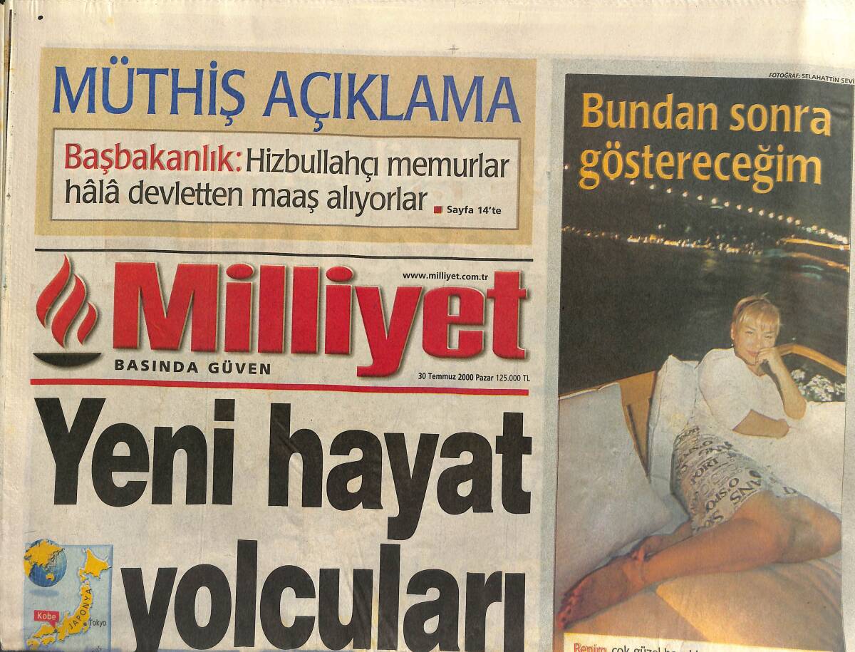 Milliyet Gazetesi 30 Temmuz 2000 - Sezen Aksu'dan Olay Yaratacak Açıklamalar - Bir Teselli Ver Orhan Baba GZ157503 - 1