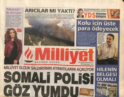 Milliyet Gazetesi 30 Temmuz 2013 - Bosingwaya 5.8 Milyon Euro - Somali Polisi Göz Yumdu GZ106097 - 1