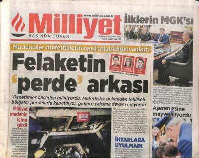Milliyet Gazetesi 31 Ekim 2014 - Uğur Kurt Dosyası Ağır Cezaya - Madenciler Müfettişlerin Nasıl Atlatıldığını Anlattı GZ98256 - 1