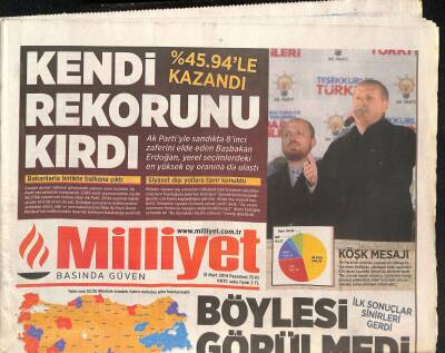 Milliyet Gazetesi 31 Mart 2014 - Sandıklara Tutanak Rüzgârı - Eneramoya Şans GZ124676 - 1