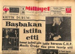 Milliyet Gazetesi 31 Mayıs 1962 - Başbakan İsmet İnönü İstifa Etti GZ58732 - 1