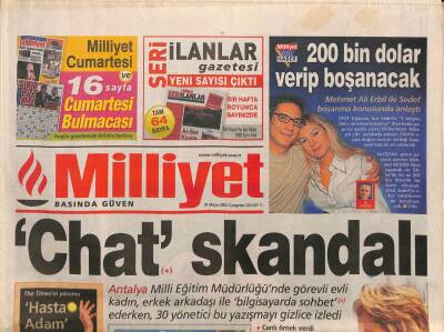 Milliyet Gazetesi 31 Mayıs 2003 - Mehmet Ali Erbil 200 Bin Dolar Verip Boşanacak GZ96469 - 1
