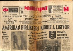Milliyet Gazetesi 31 Ocak 1964 - Amerikan Birlikleri Kıbrısa Çıkıyor GZ58822 - 1