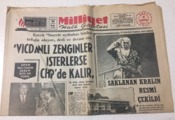 Milliyet Gazetesi 4 Ağustos 1970 - Saklanan Kralın Resmi Çekildi - GZ15531 - 2