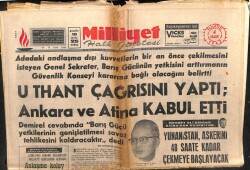 Milliyet Gazetesi 4 Aralık 1967 - U Thant Çağrısını Yaptı Ankara Ve Atina Kabul Etti GZ103537 - 2