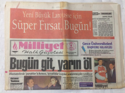 Milliyet Gazetesi 4 Aralık 1992 - Milanoda Tarihi Buluşma - GZ15956 - 2