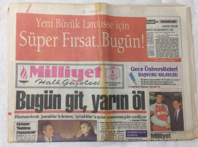 Milliyet Gazetesi 4 Aralık 1992 - Milanoda Tarihi Buluşma - GZ15956 - 1