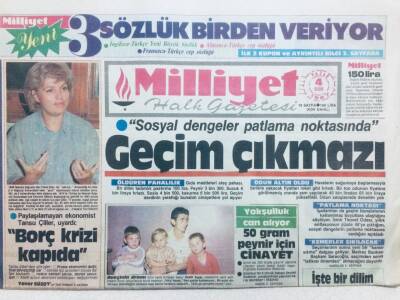 Milliyet Gazetesi 4 Ekim 1987 - Tansu Çiller Uyardı,Borç Krizi Kapıda GZ42838 - 1