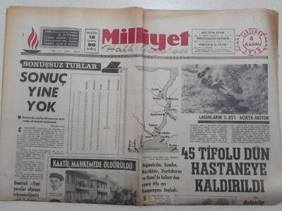 Milliyet Gazetesi - 4 Kasım 1970 - 45 Tifolu Hastaneye Kaldırıldı GZ112283 - 1