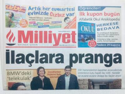 Milliyet Gazetesi 4 Mart 2005 - İlaçlara Pranga GZ42873 - 1