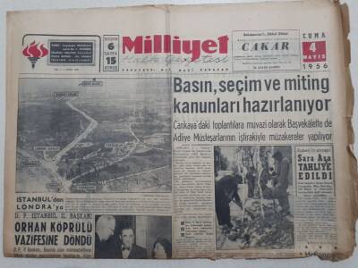 Milliyet Gazetesi - 4 Mayıs 1956 - Orhan Köprülü Vazifesine Döndü GZ112160 - 1