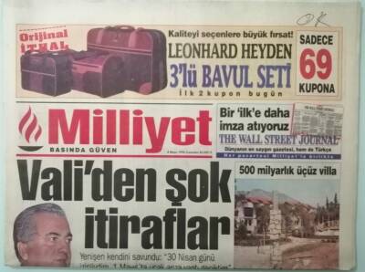Milliyet Gazetesi 4 Mayıs 1996 Tansu Çillerin Pansiyonu -GZ37488 - 1