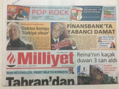 Milliyet Gazetesi 4 Nisan 2006 - Tahrandan Kürt Teklifi GZ47103 - 1