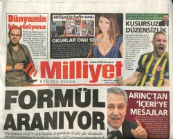 Milliyet Gazetesi 4 Ocak 2014 - Bülent Arıçtan İçeriye Mesajlar - Enflasyonda Hedef Şaştı GZ100405 - 2