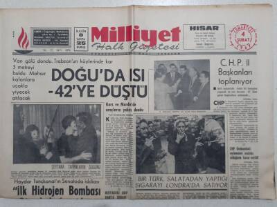 Milliyet Gazetesi - 4 Şubat 1967 - Bir Türk Salatadan Yaptığı Sigarayı Londrada Satıyor GZ112131 - 1