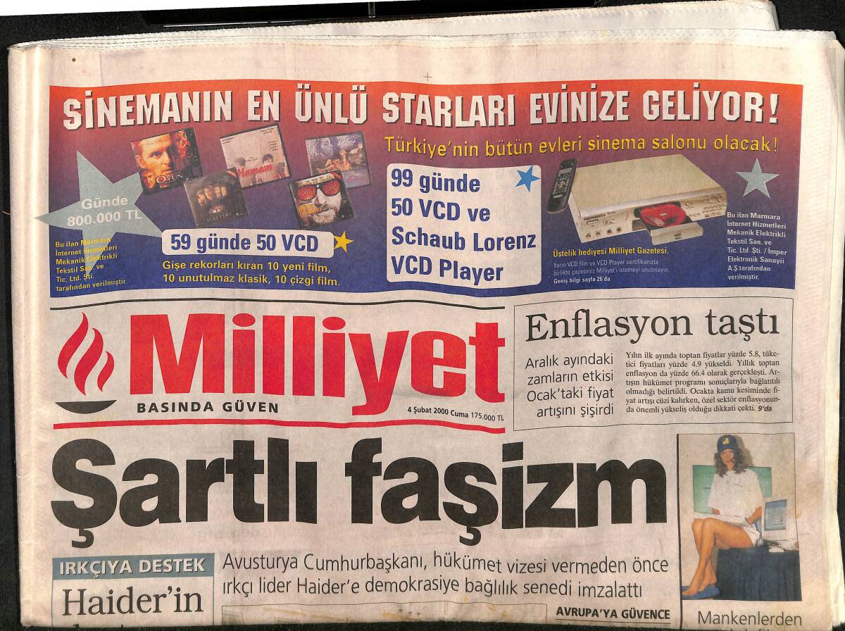 Milliyet Gazetesi 4 Şubat 2000 - Cavit Çağlar , Devletin El Koyduğu Interbank'ın Zararını Ödemek İçin Pazarlık Masasına Oturuyor GZ157348 - 1