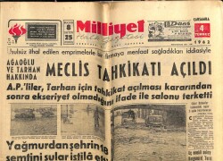 Milliyet Gazetesi 4 Temmuz 1962 - Meclis Tahkikatı Açıldı, Hür Cezayir Devleti Doğdu GZ58745 - 1